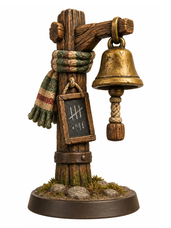 Bell stand: front view of the prop