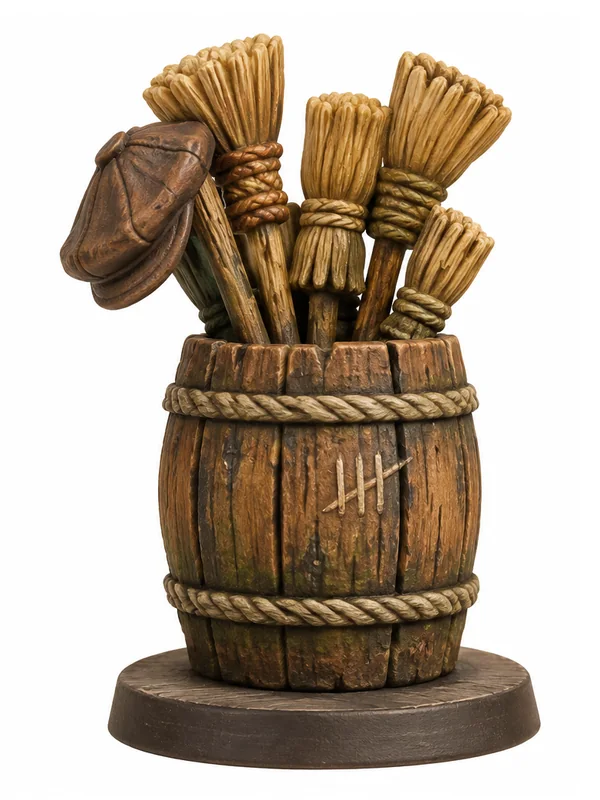 Broom barrel: front view of the prop