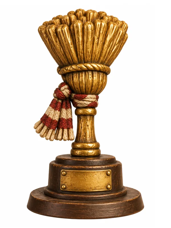 Golden Broom: front view of the prop