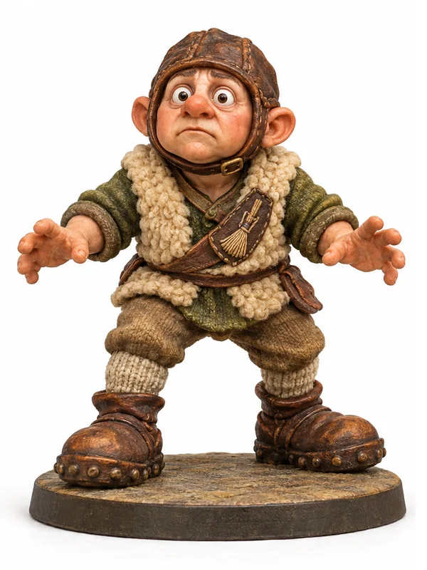 Stooge: front view of the miniature design